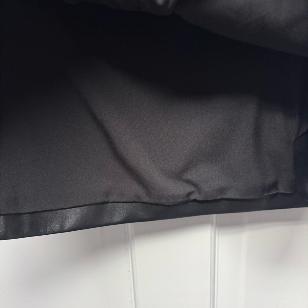 NWOT Banana Republic Black Faux Leather A-Line Skirt - Picture 7 of 7